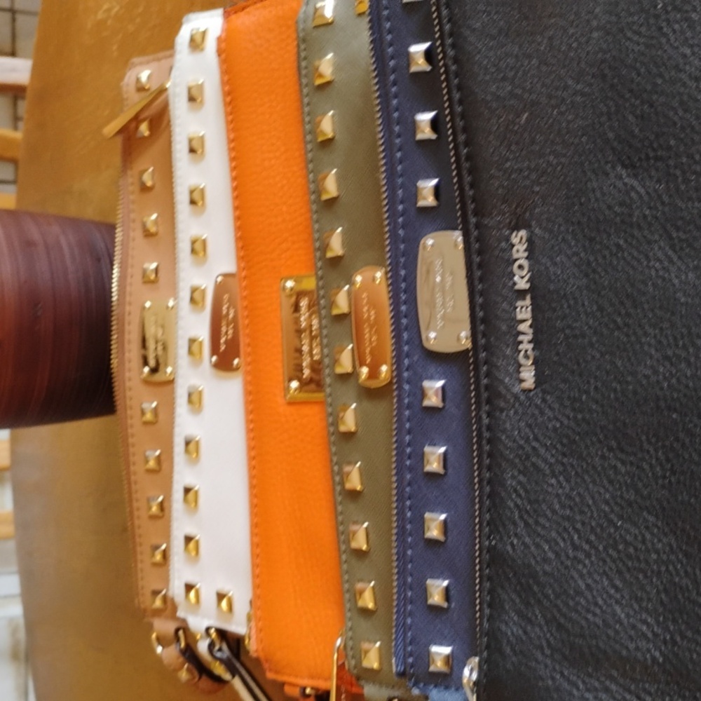 Michael Kors Orange Green White Brown blue Black all 6 50 Excellent Condition